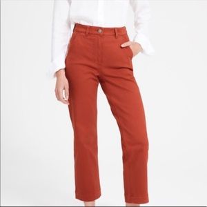 Everlane Cropped Straight Pants in Rust